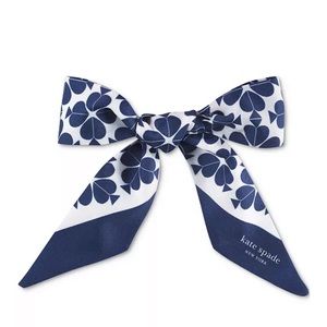 Kate Spade Blue&White Logo Clover Twilly Scarf